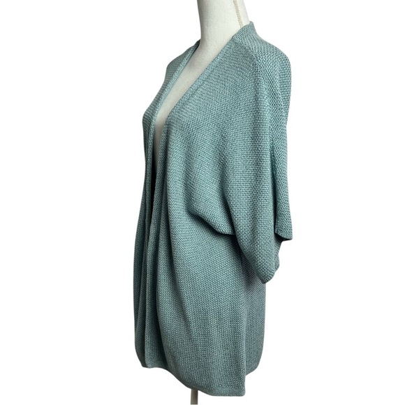 J. Jill Women’s Cardigan Sweater Sz XL Color Green Short Sleeves Loose Fit - Picture 3 of 12